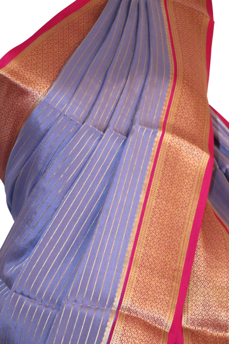 Veldhari Classic Finest Pure Mysore Crepe Silk Saree  AJ201675